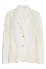 Long Tall Sally White LTS Tall Black Linen Blazer - Image 6 of 6