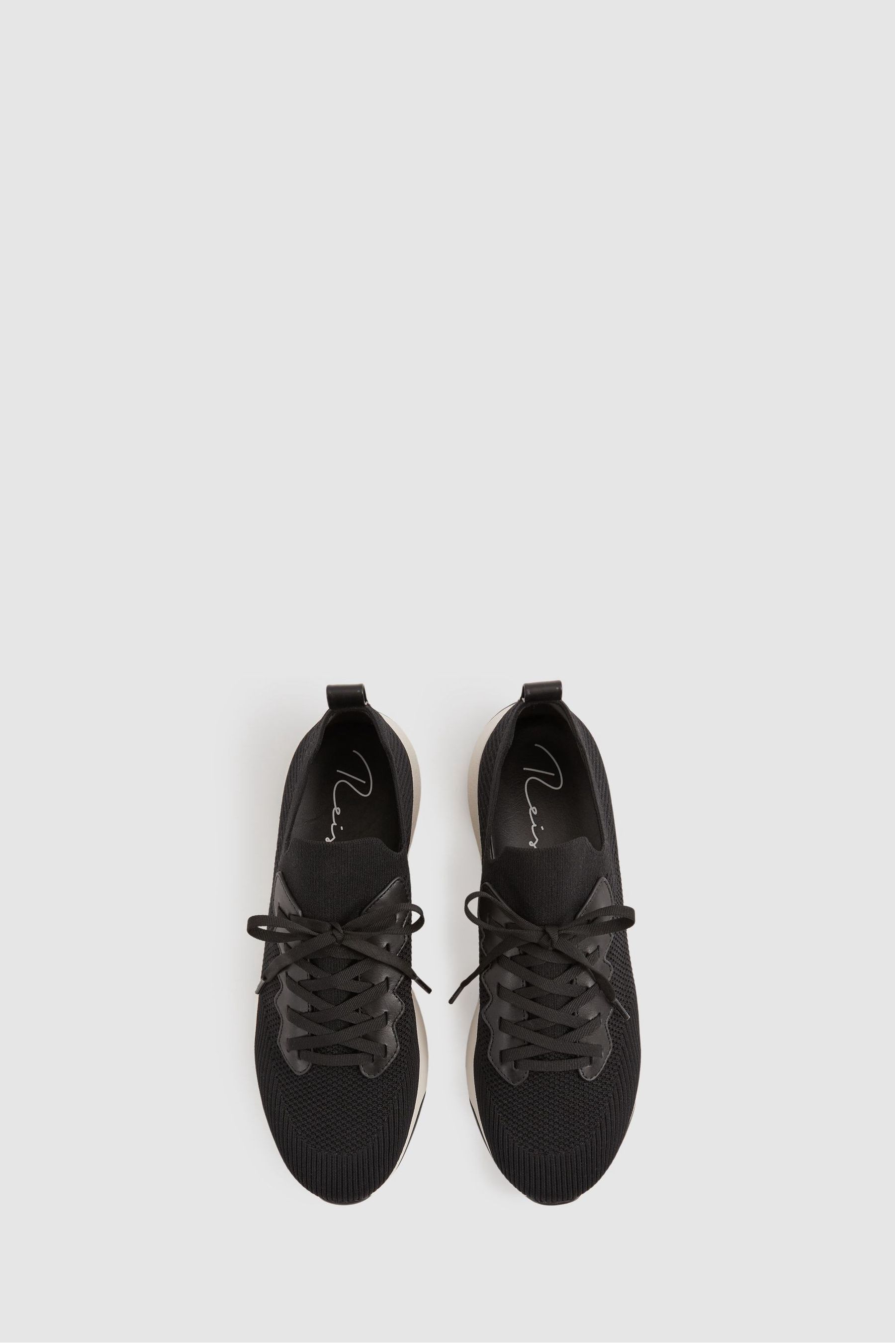 Buy Reiss Black Time Hybrid Knit Running Trainers from the Next UK online shop