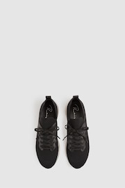 Reiss Black Time Hybrid Knit Running Trainers - Image 3 of 5