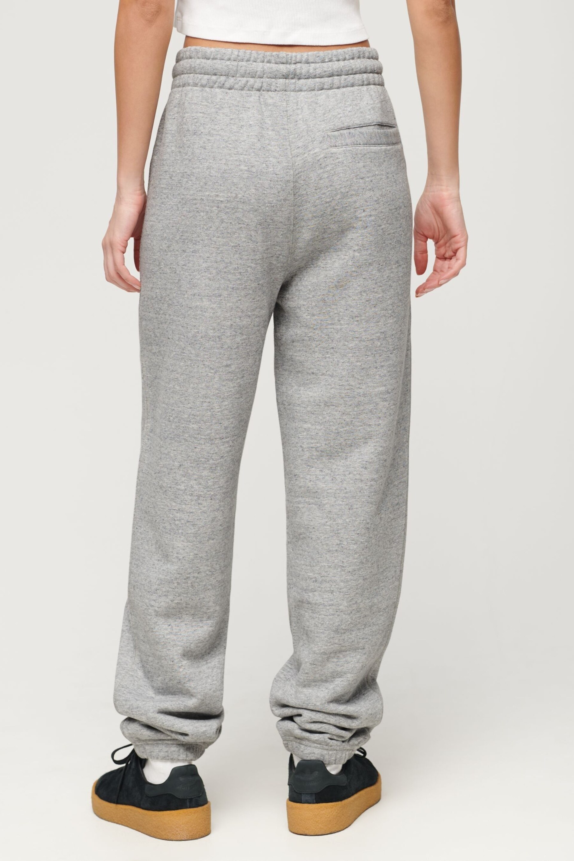 Superdry Grey College Logo Boyfriend Joggers - Image 2 of 6