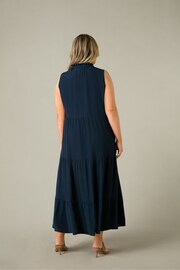 Live Unlimited Curve Navy Ruffle Midaxi Dress - Image 4 of 5