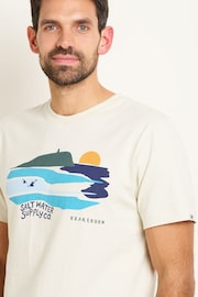 Brakeburn Cream Bay T-Shirt - Image 4 of 6