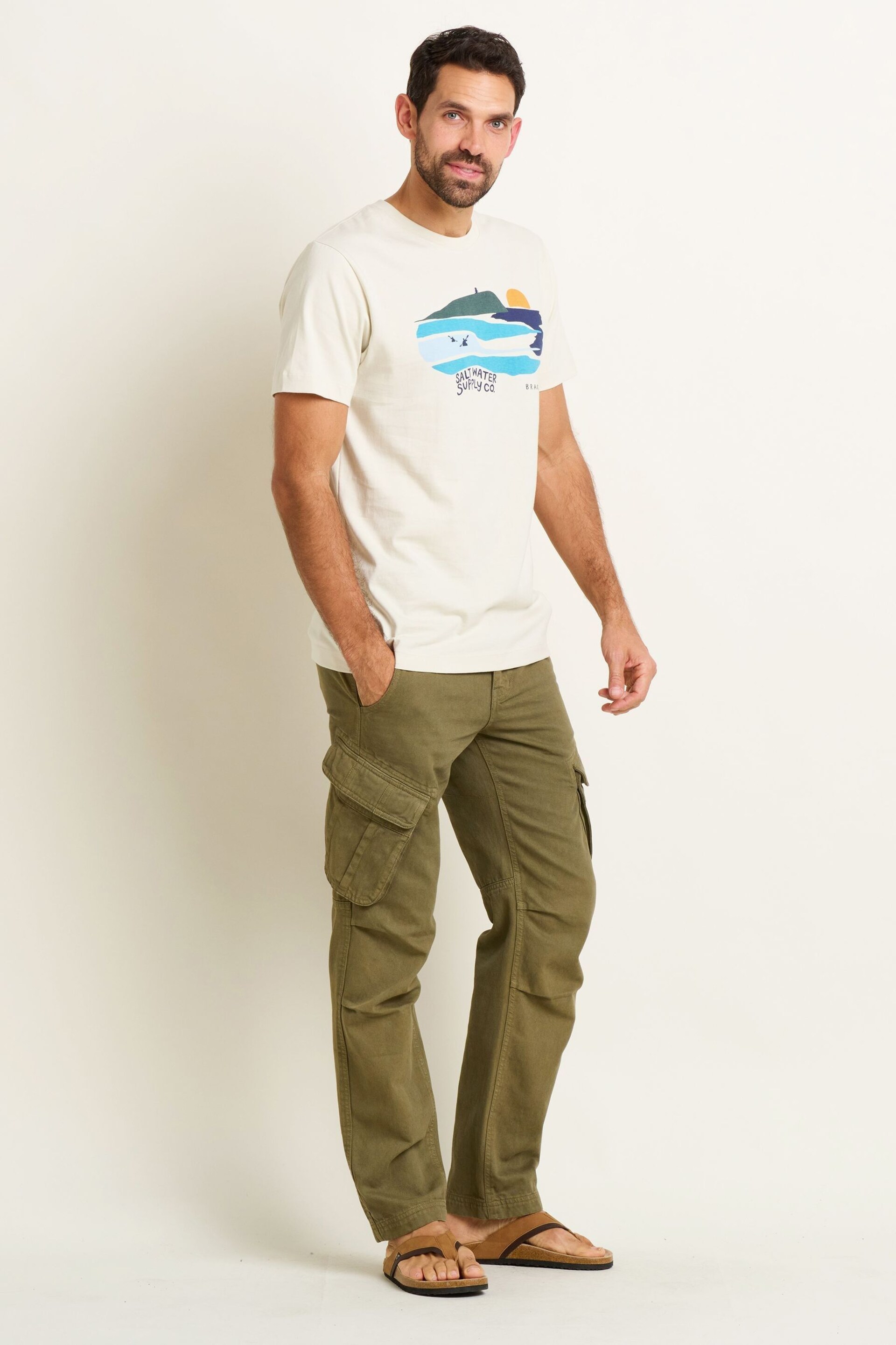 Brakeburn Cream Bay T-Shirt - Image 5 of 6