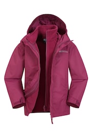 Mountain Warehouse Burgundy Red Kids Fell 3-In-1 Water Resistant Jacket - Image 1 of 5