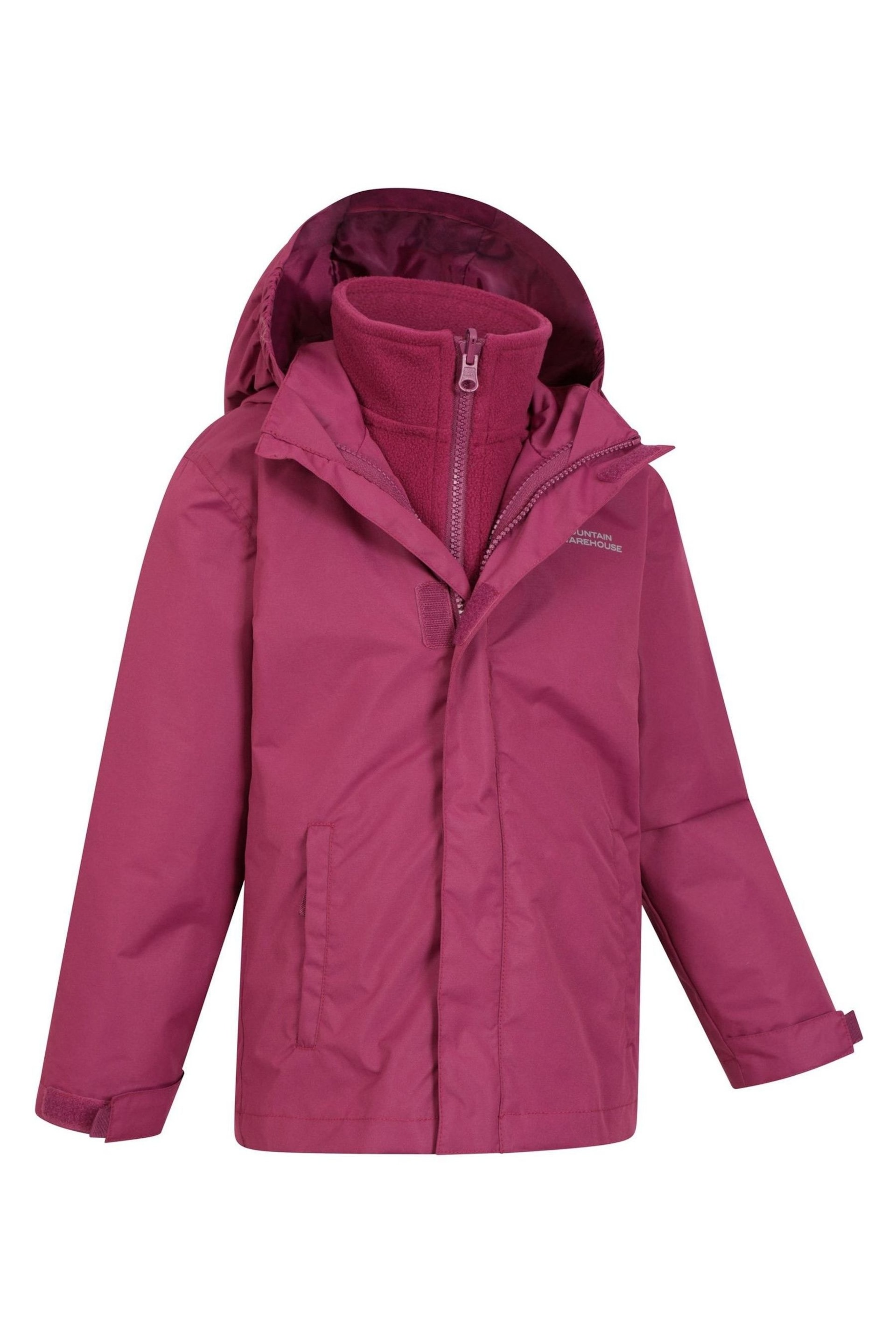 Mountain Warehouse Red Fell Kids 3 In 1 Water Resistant Jacket - Image 2 of 5