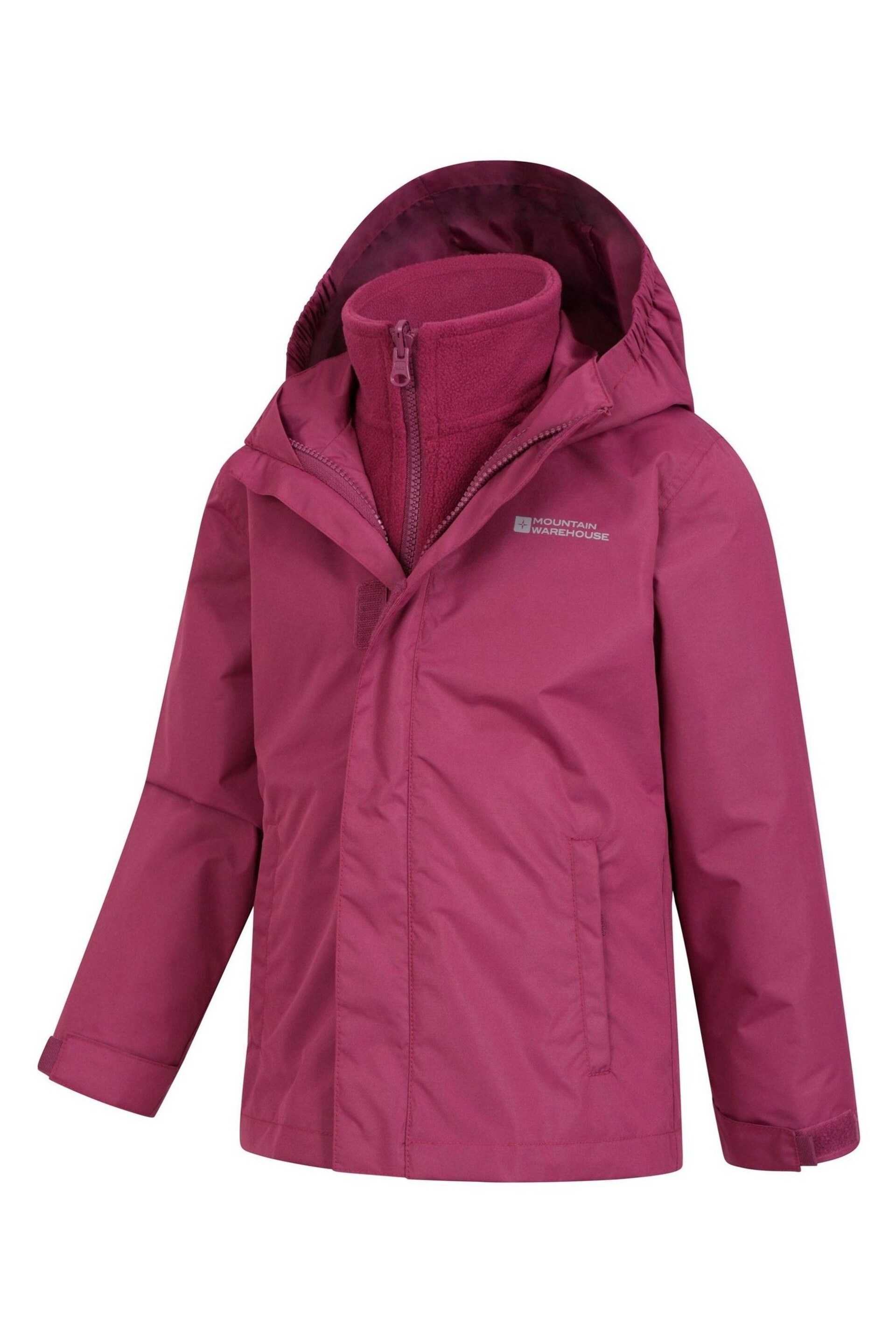 Mountain Warehouse Red Fell Kids 3 In 1 Water Resistant Jacket - Image 4 of 5