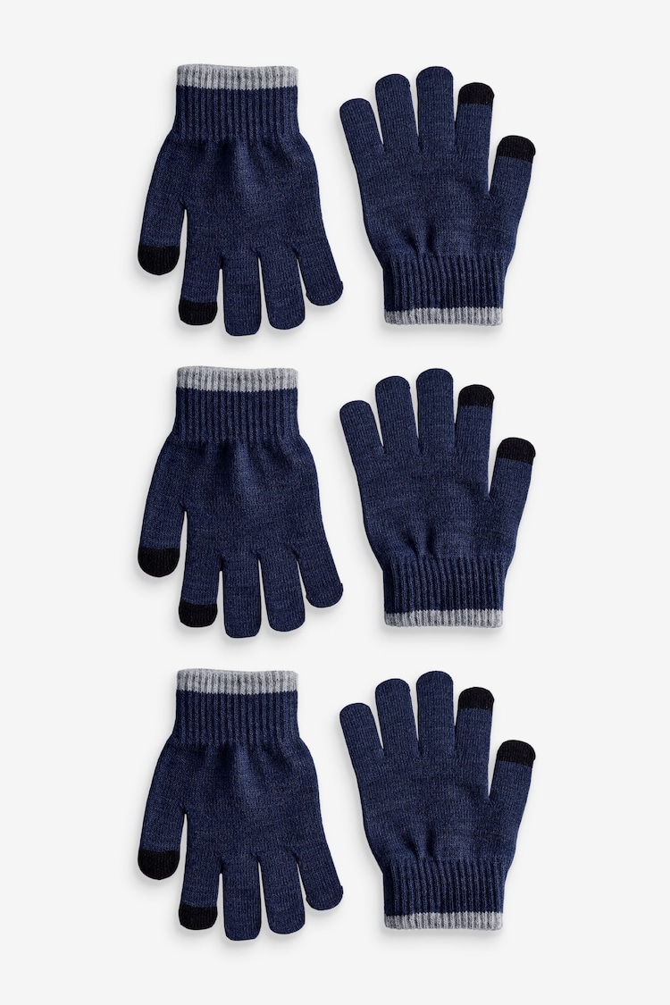 Navy Blue Magic Gloves 3 Pack (3-16yrs) - Image 1 of 2