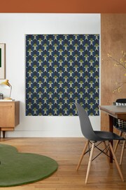 Orla Kiely Navy Blue Florida Made to Measure 100% Cotton Roman Blinds - Image 2 of 6