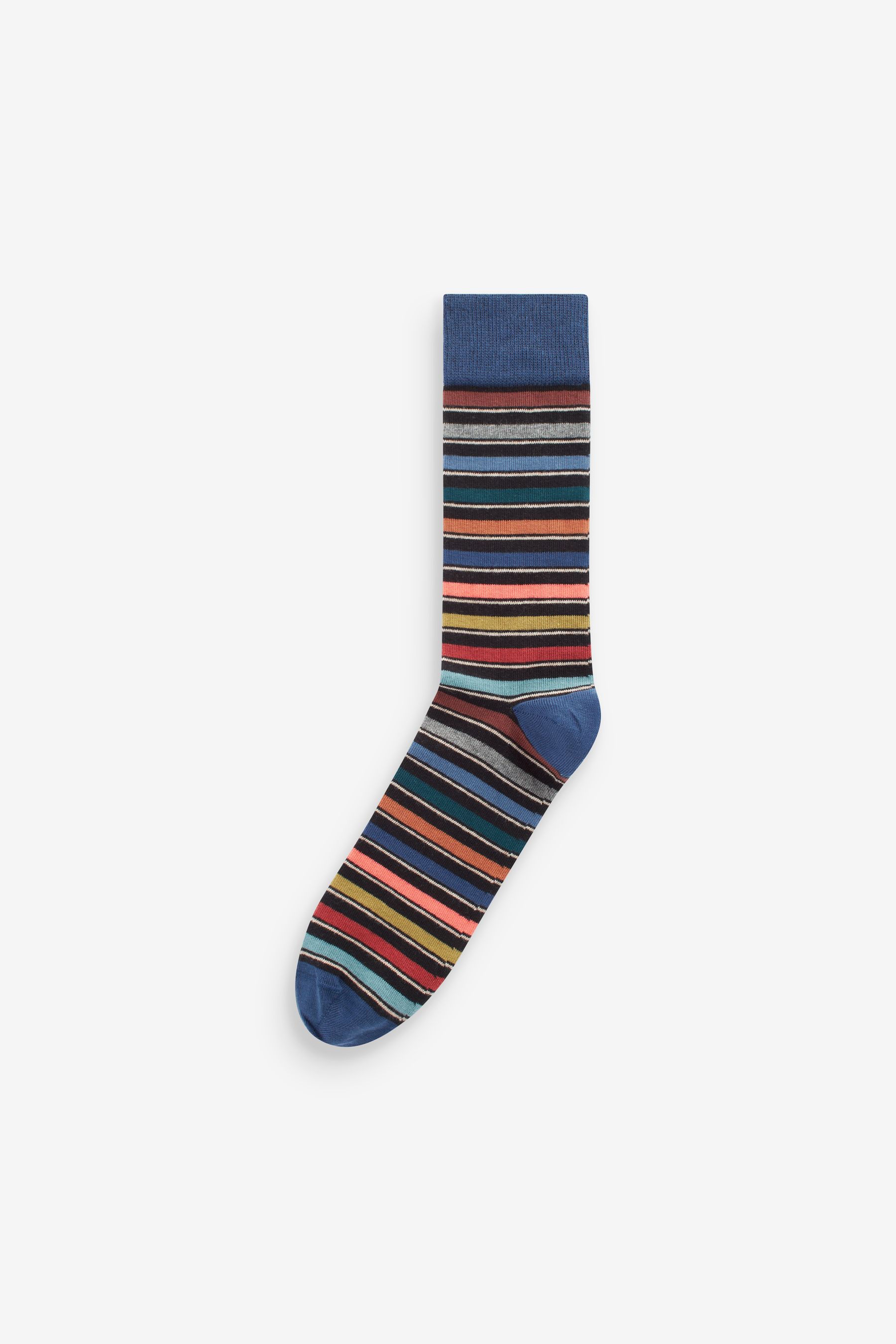 Buy Neutral/Green/Colour Pop Stripe Pattern Socks 5 Pack from the Next ...