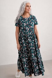 Seasalt Cornwall Blue Tall Short Sleeve Line Strokes Dress - Image 1 of 5