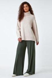 Roman Green Wide Leg Stretch Trousers - Image 5 of 5