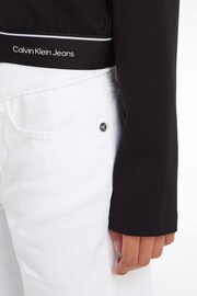 Calvin Klein Black Logo Tape Zip Jacket - Image 3 of 6