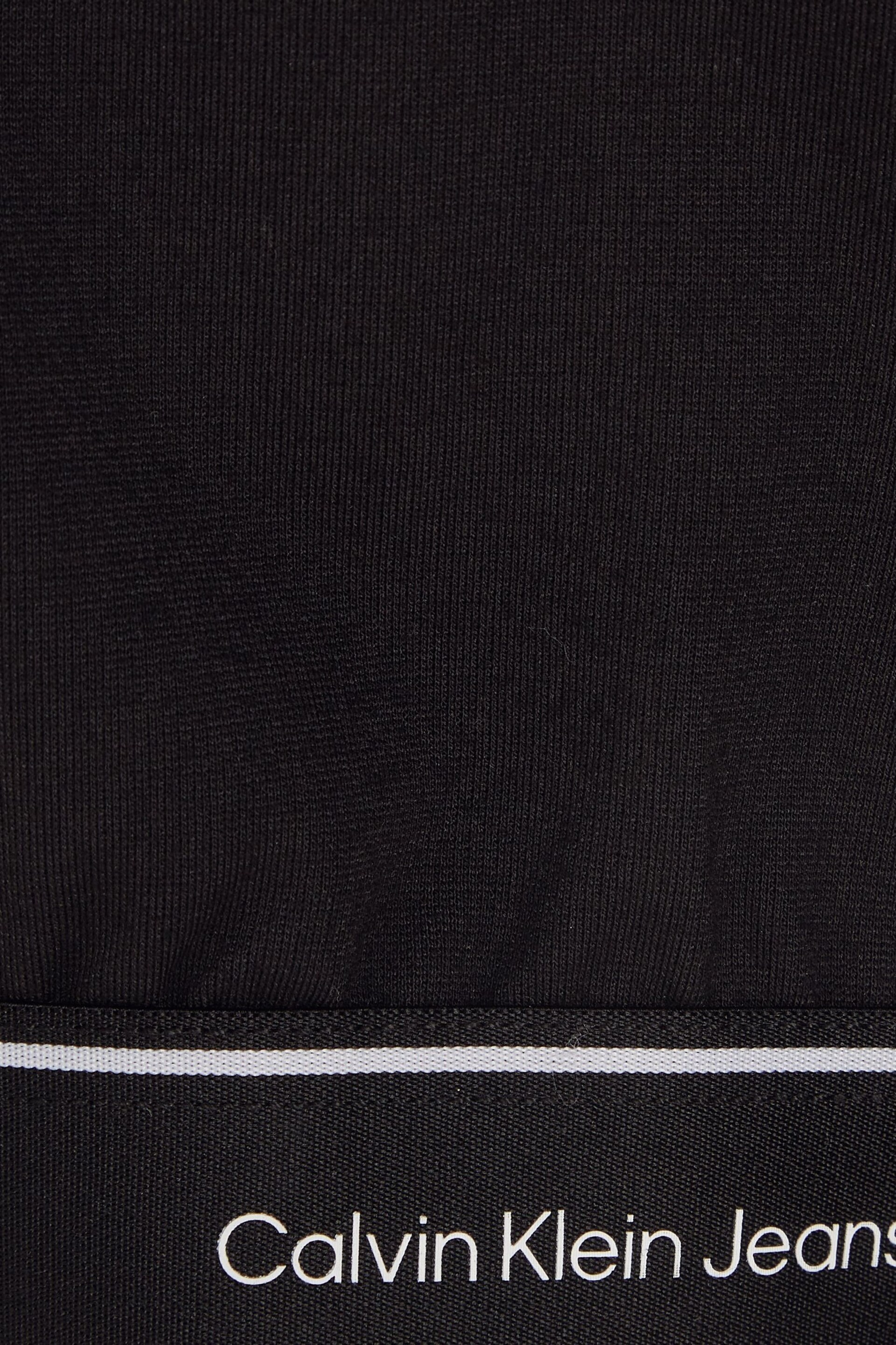 Calvin Klein Black Logo Tape Zip Jacket - Image 6 of 6