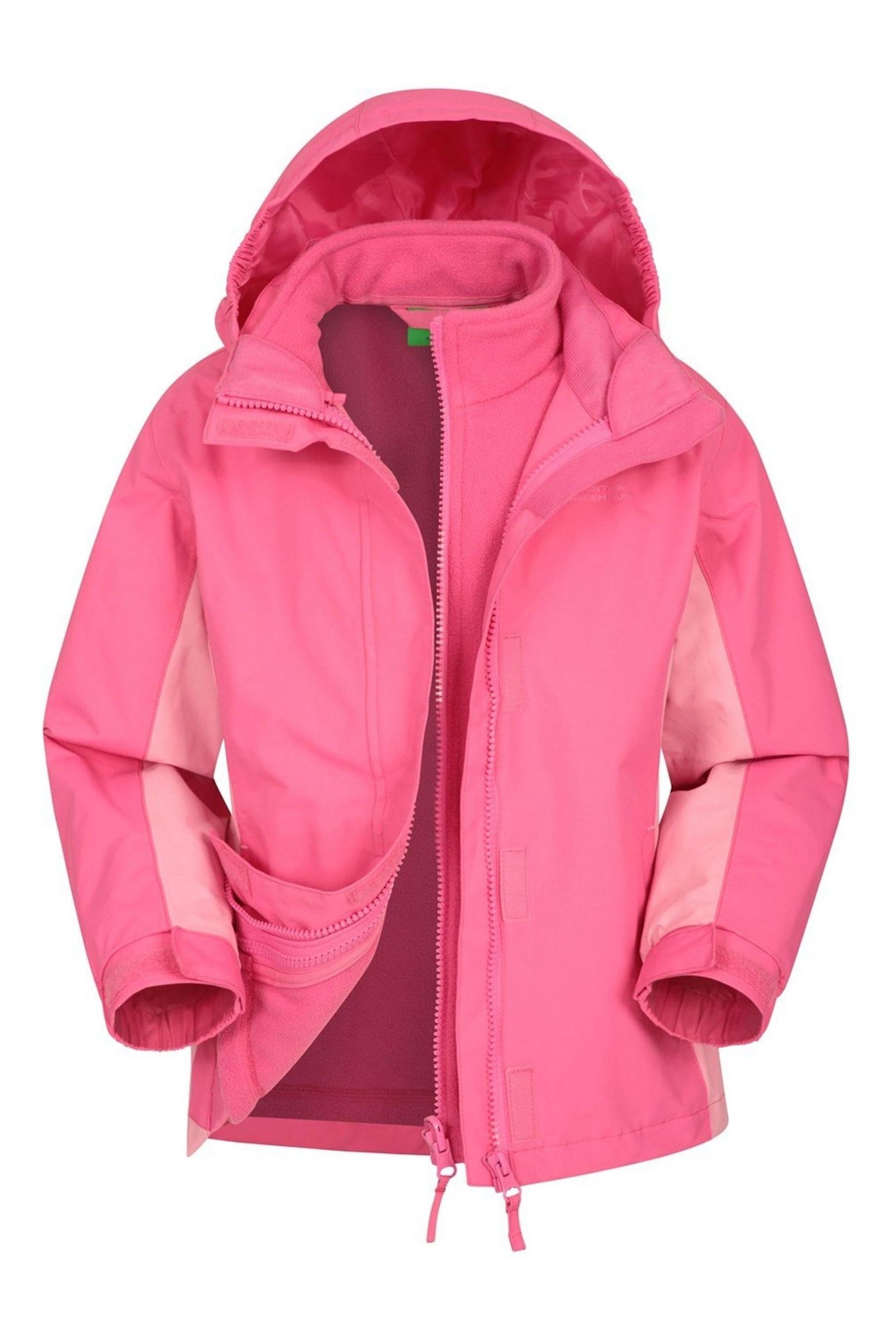 Mountain Warehouse Pink Lightning 3 in 1 Waterproof Jacket - Image 1 of 4