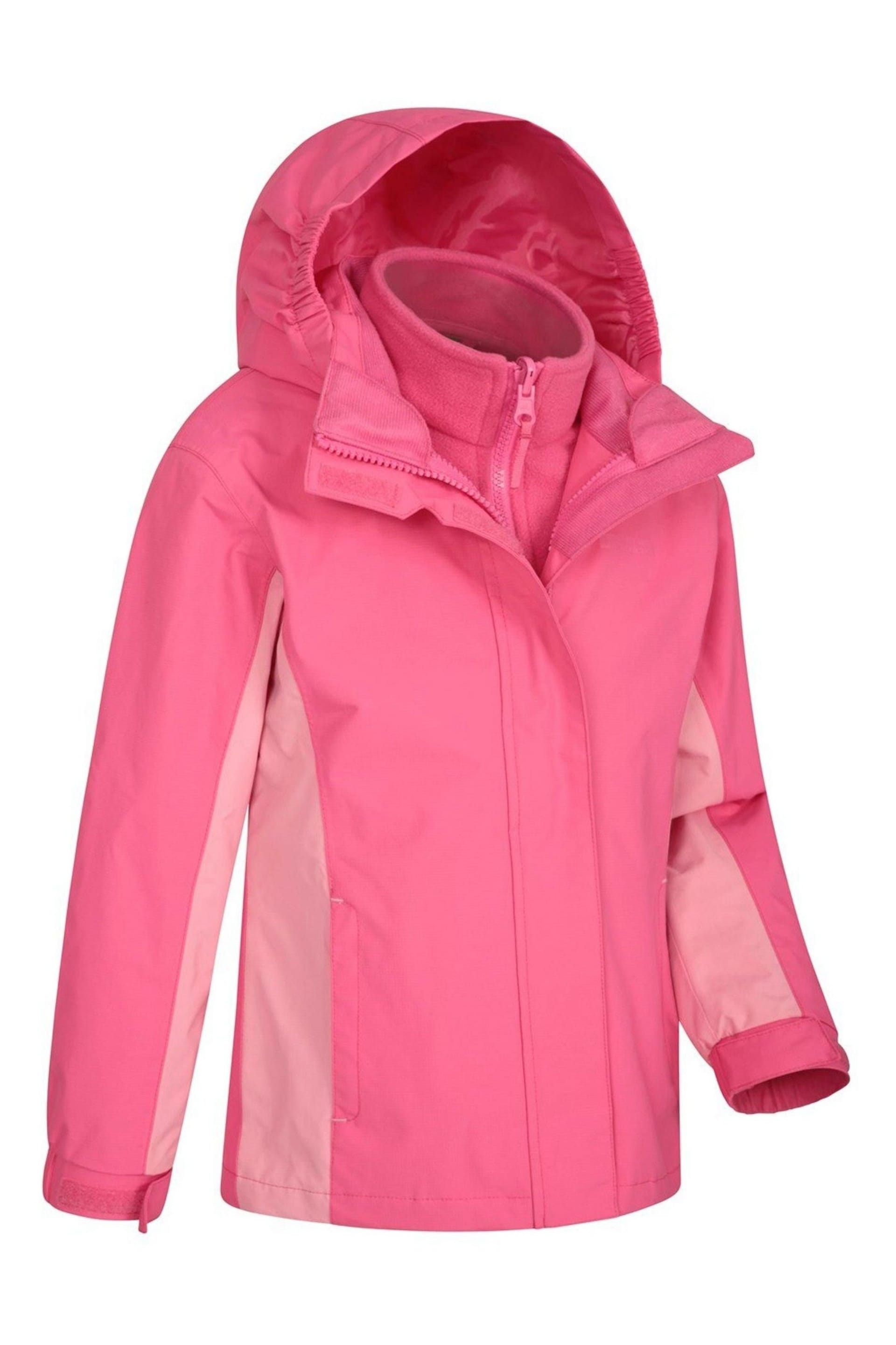 Mountain Warehouse Pink Lightning 3 in 1 Waterproof Jacket - Image 2 of 4