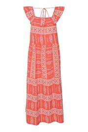 VERO MODA Pink Aztec Print Ruffle Summer Maxi Dress - Image 7 of 7