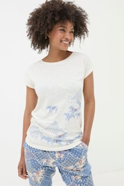 FatFace Cora Blue Horse Pyjama Bottoms - Image 5 of 7