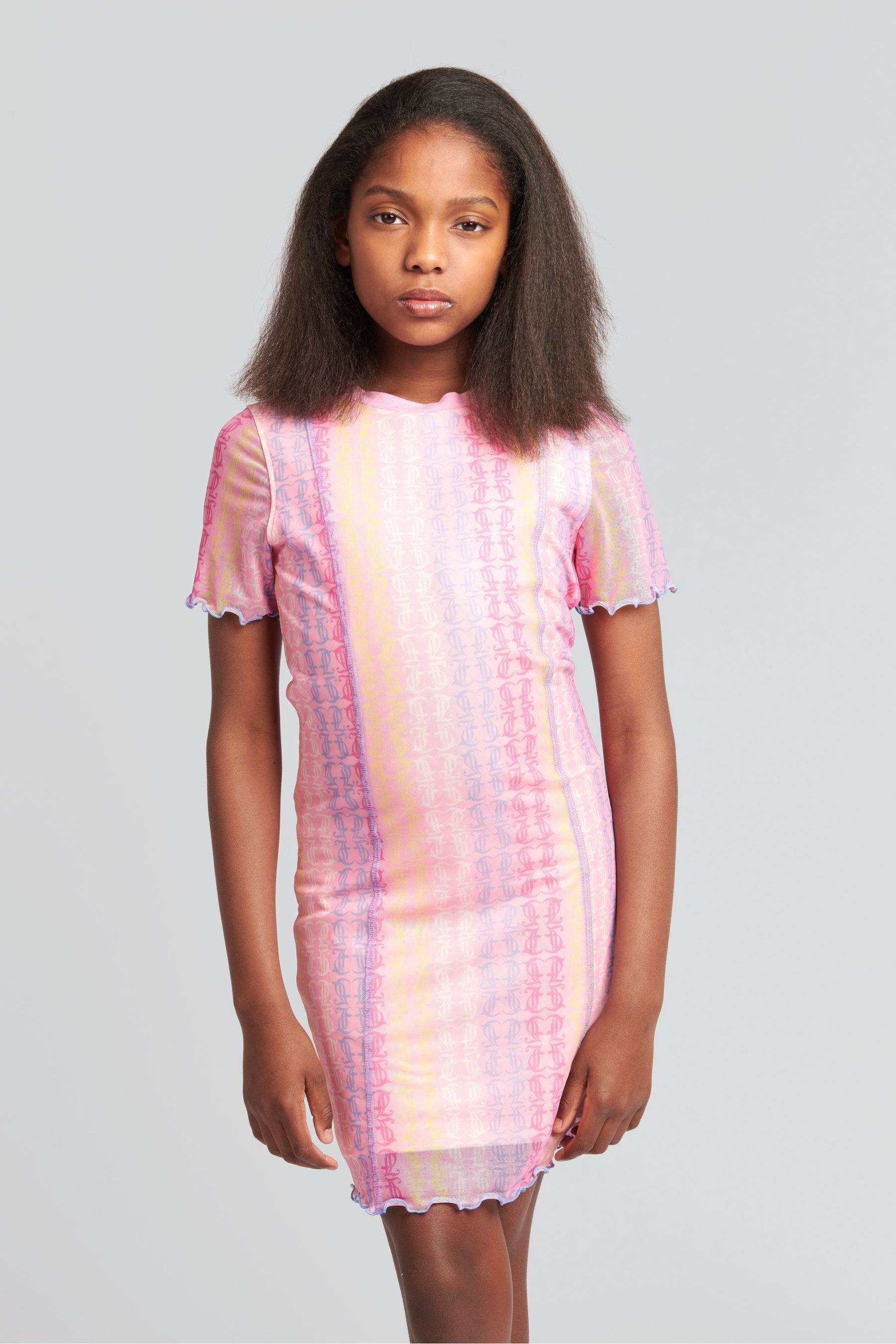 Buy Juicy Couture Girls Pink All Over Print Mesh Dress from Next Luxembourg