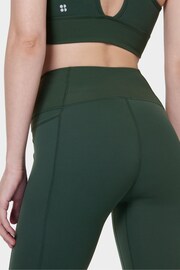Sweaty Betty Trek Green Super Soft Ultra-Lite 7/8 Wrap Yoga Leggings - Image 4 of 7