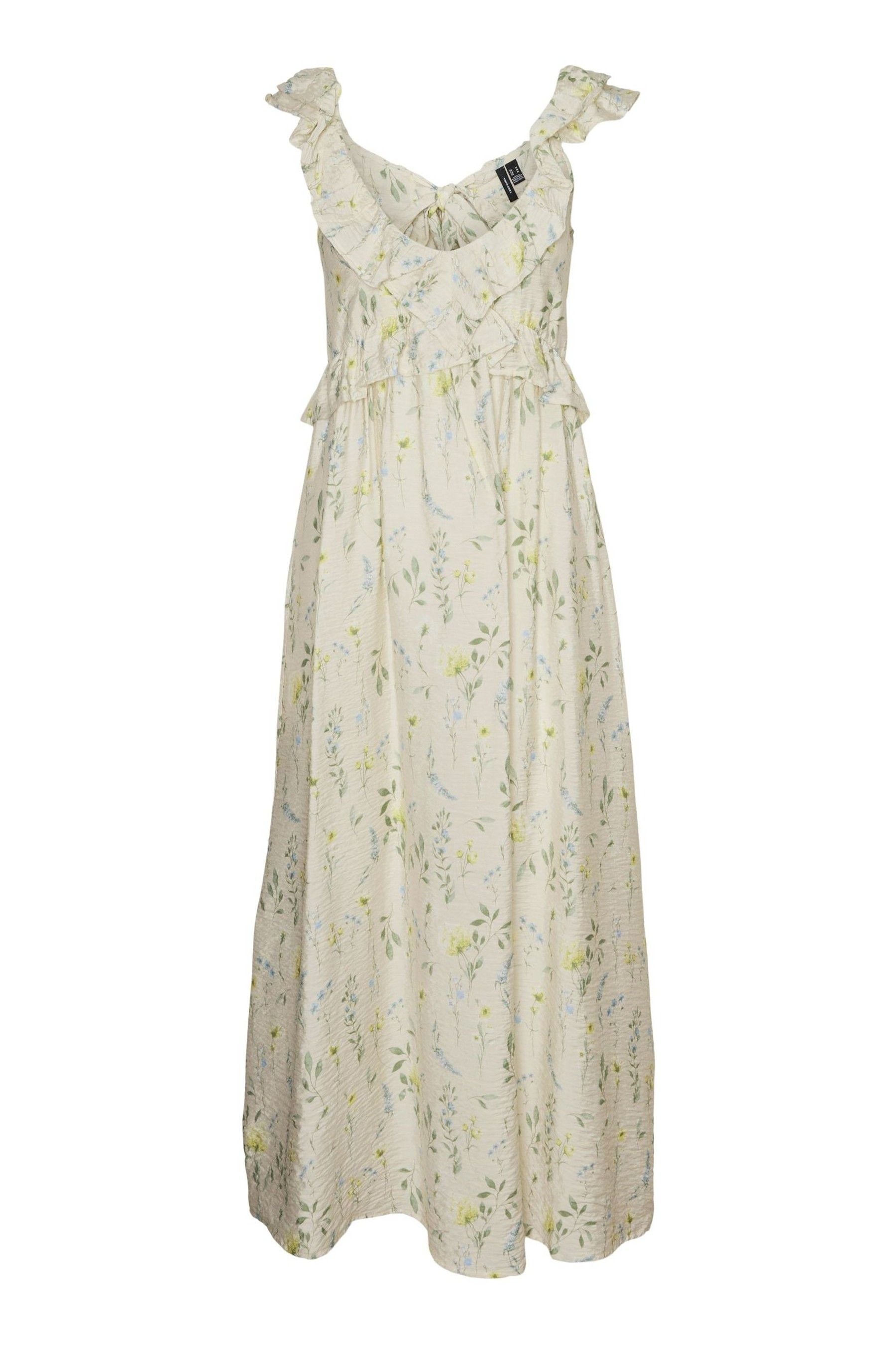 Buy Vero Moda Robe longue fleurie a volants et nouee dans le dos from Next Luxembourg