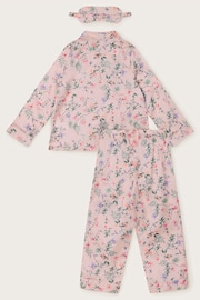 Monsoon Pink Hydrangea Satin Pyjamas Set - Image 2 of 3