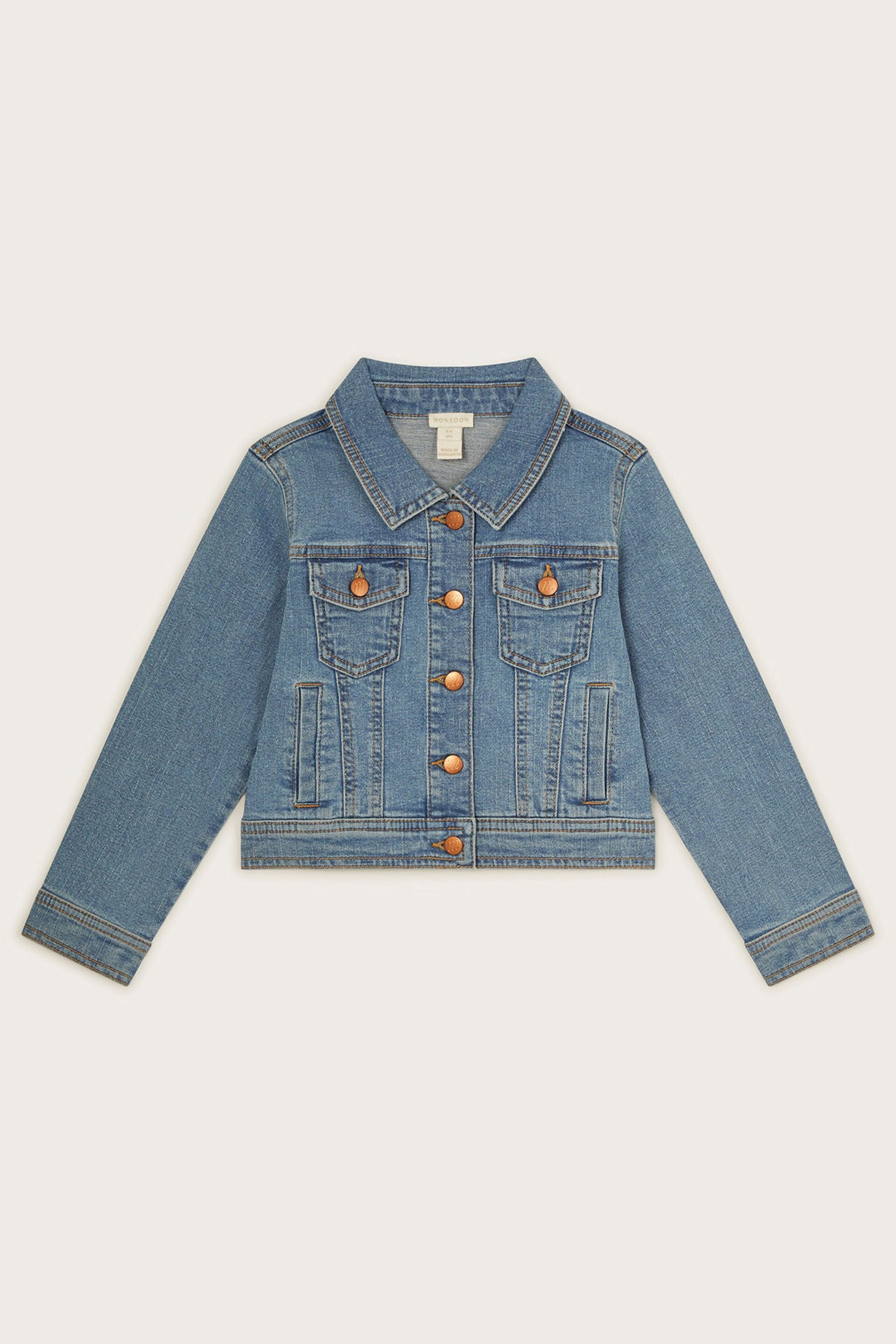 Monsoon Blue Plain Denim Jacket - Image 2 of 4