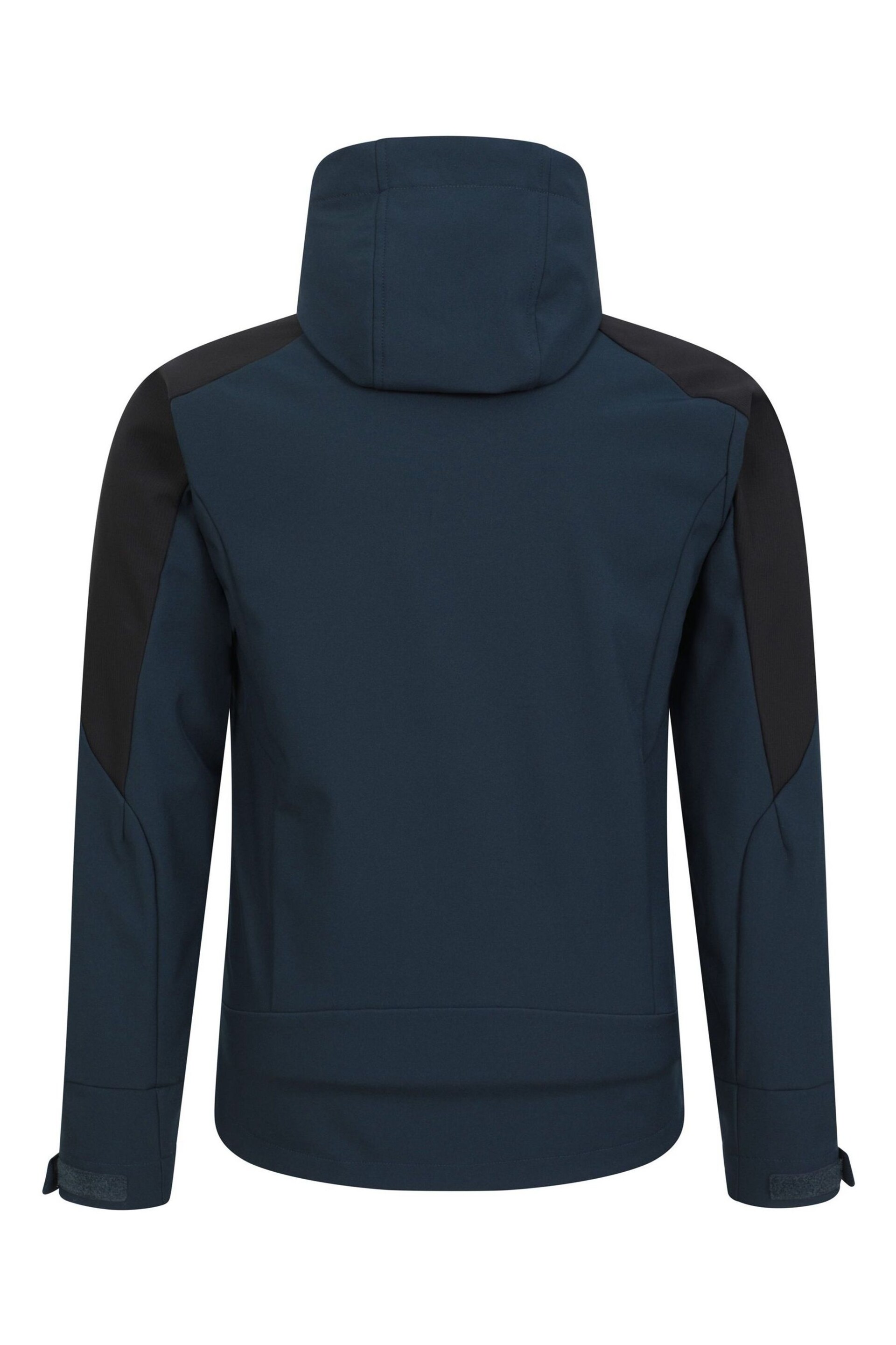 Mountain Warehouse Blue Mens Radius Water Resistant Softshell Jacket - Image 4 of 5