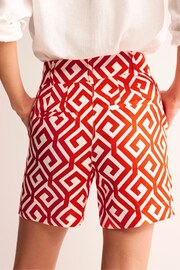 Boden Red Petite Westbourne Linen Shorts - Image 3 of 5
