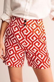 Boden Red Petite Westbourne Linen Shorts - Image 4 of 5