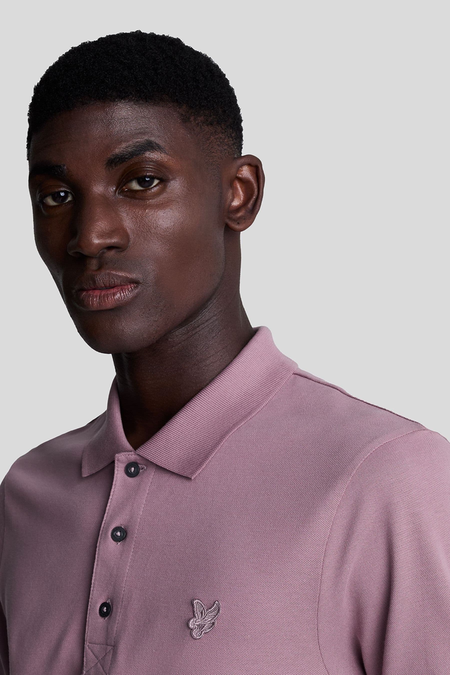 Buy Lyle Scott Pink Tonal Eagle Polo Shirt from the Next UK online shop