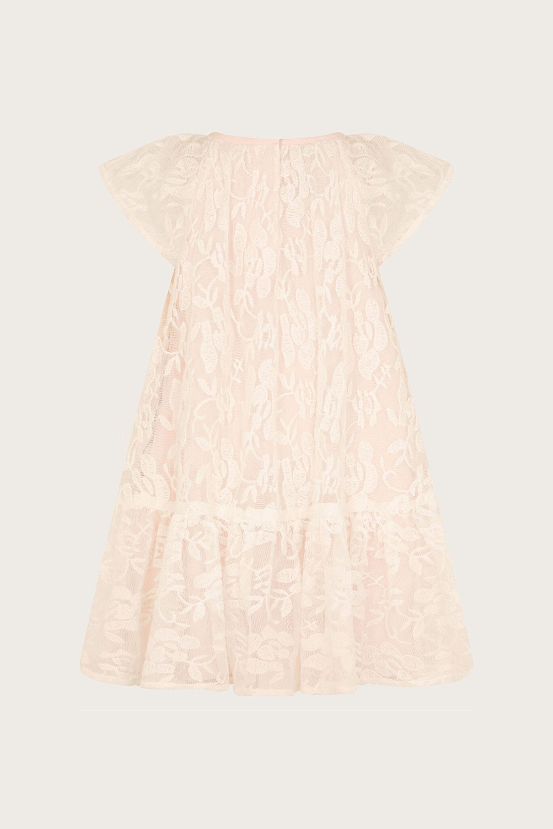 Monsoon Pink Baby Annette Lace Dress - Image 2 of 3