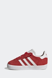 adidas Originals Red Gazelle Comfort Closure Elastic Trainers - Image 3 of 8