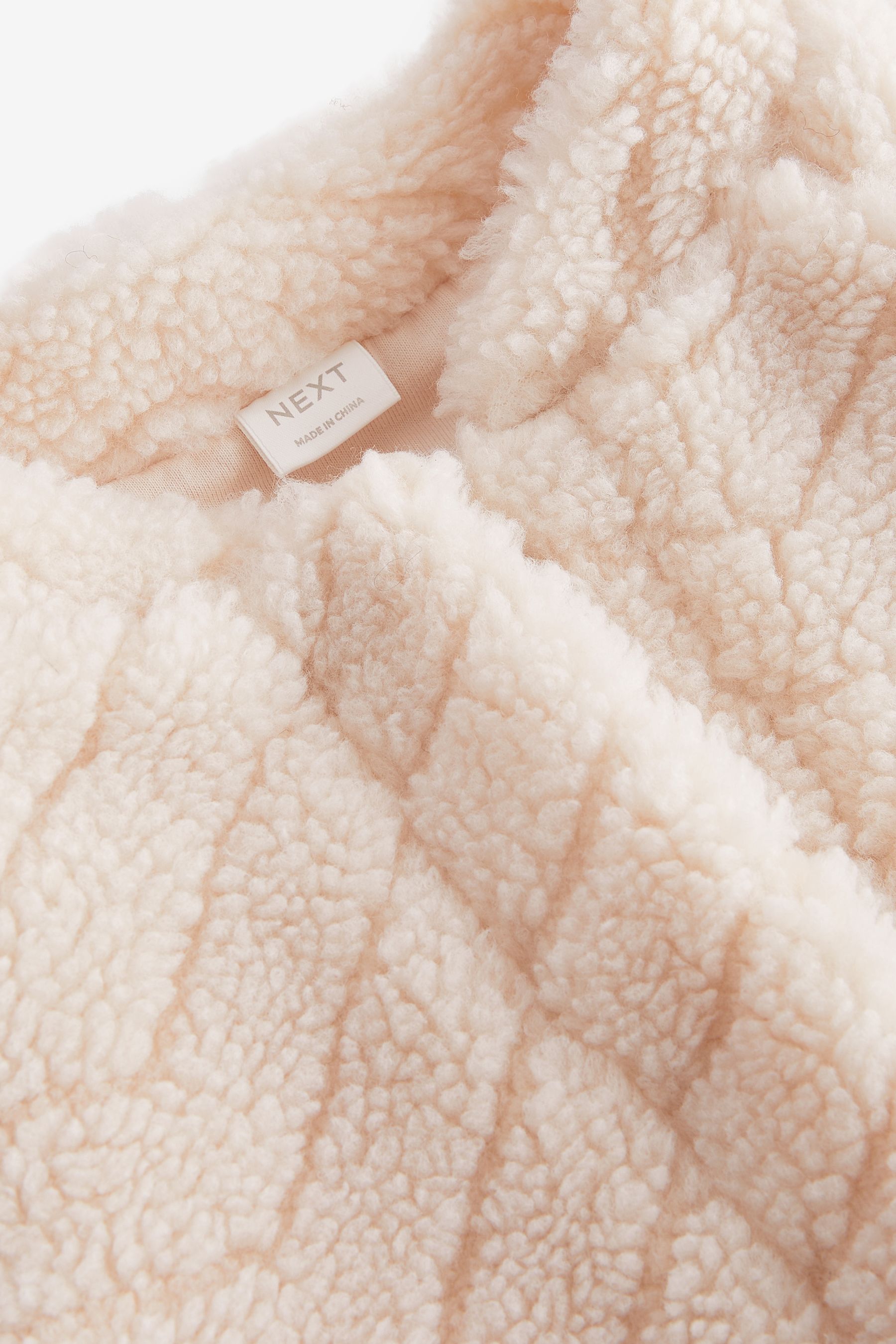 Cream borg jacket online