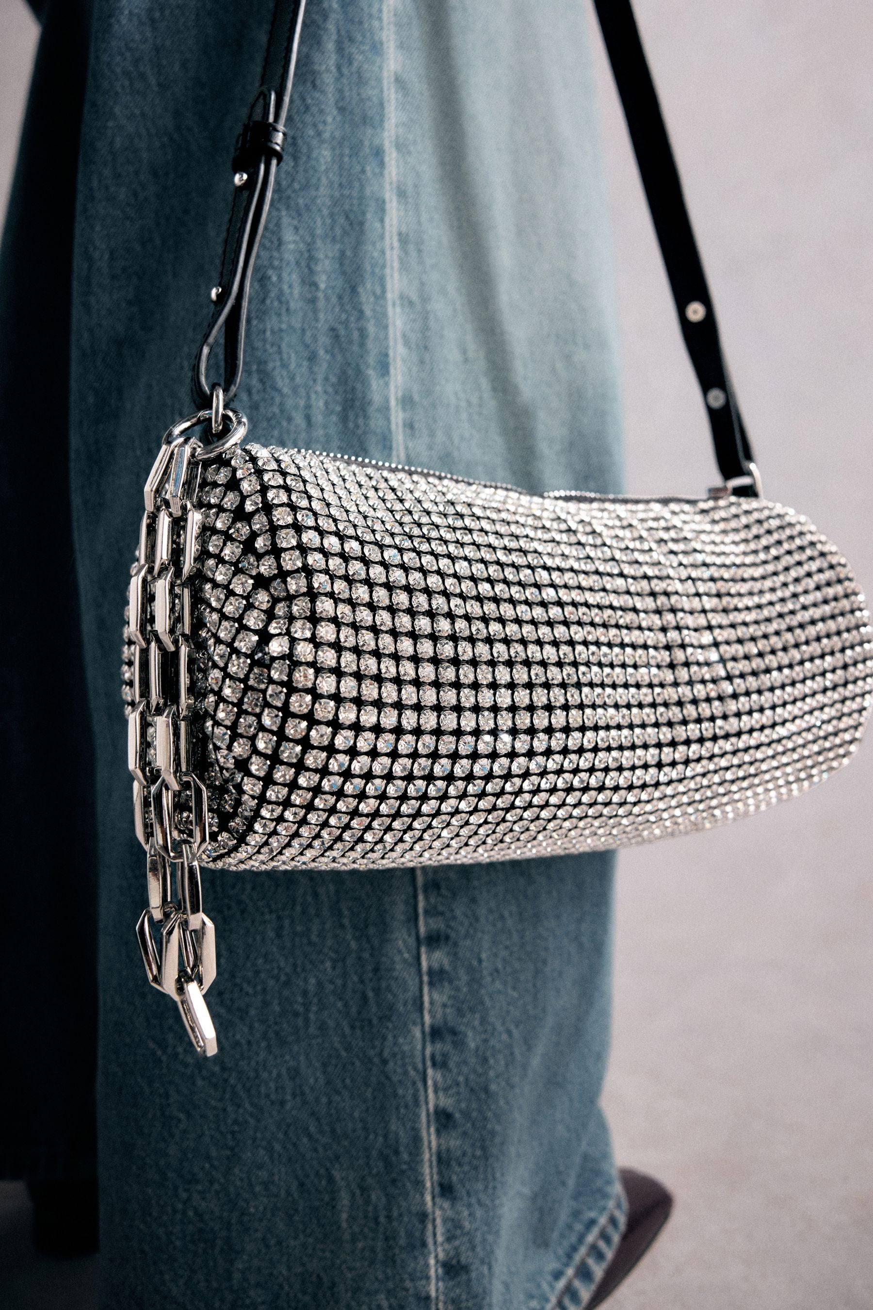 Buy Silver Tabitha Simmons Ana Sparkle Barrel Shoulder Bag from the Next UK online shop