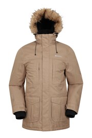 Mountain Warehouse Natural Mens Gorge Waterproof Long Jacket - Image 1 of 5