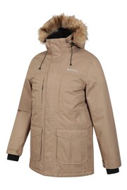 Mountain Warehouse Natural Mens Gorge Waterproof Long Jacket - Image 4 of 5