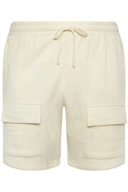 BadRhino Big & Tall Natural 100% Cotton Jersey Cargo Shorts - Image 3 of 4