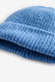 Blue Chunky Rib Beanie Hat (1-16yrs) - Image 2 of 2