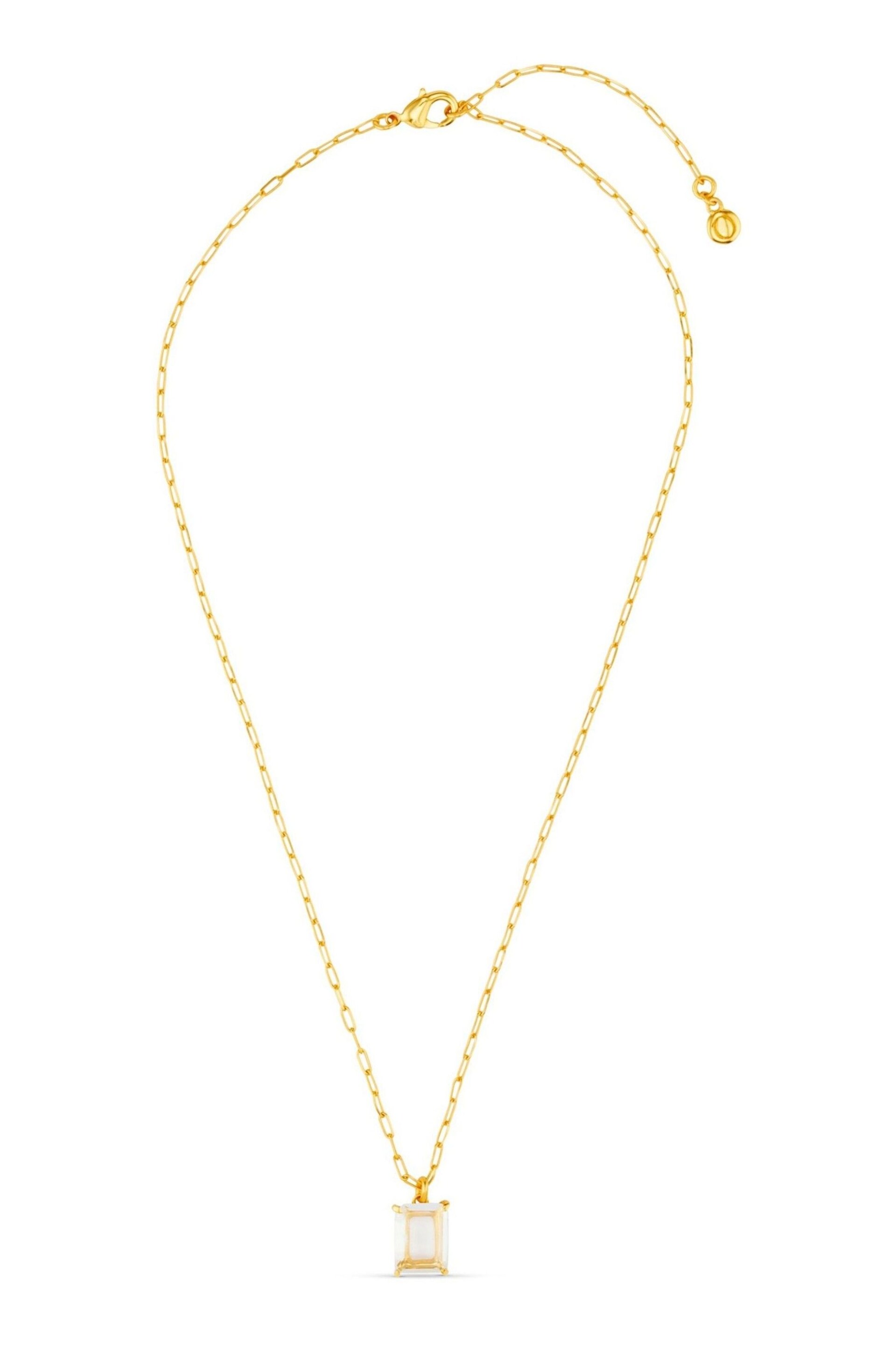 Orelia London 18k Gold Plating Semi Precious Claw Set Necklace - Image 1 of 3
