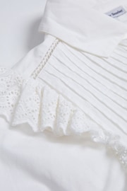 Another Sunday Pintuck Detail Lace Trim White Shirt - Image 6 of 6