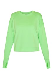 Sweaty Betty Zest Green After Class Crop Sweatshirt - Image 7 of 7