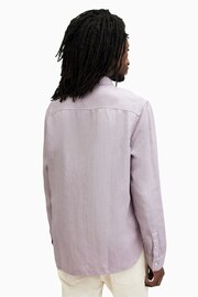 AllSaints Purple Laguna Long Sleeve Shirt - Image 2 of 6