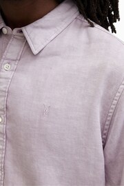 AllSaints Purple Laguna Long Sleeve Shirt - Image 3 of 6
