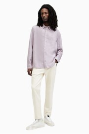 AllSaints Purple Laguna Long Sleeve Shirt - Image 5 of 6