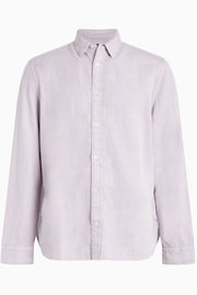 AllSaints Purple Laguna Long Sleeve Shirt - Image 6 of 6