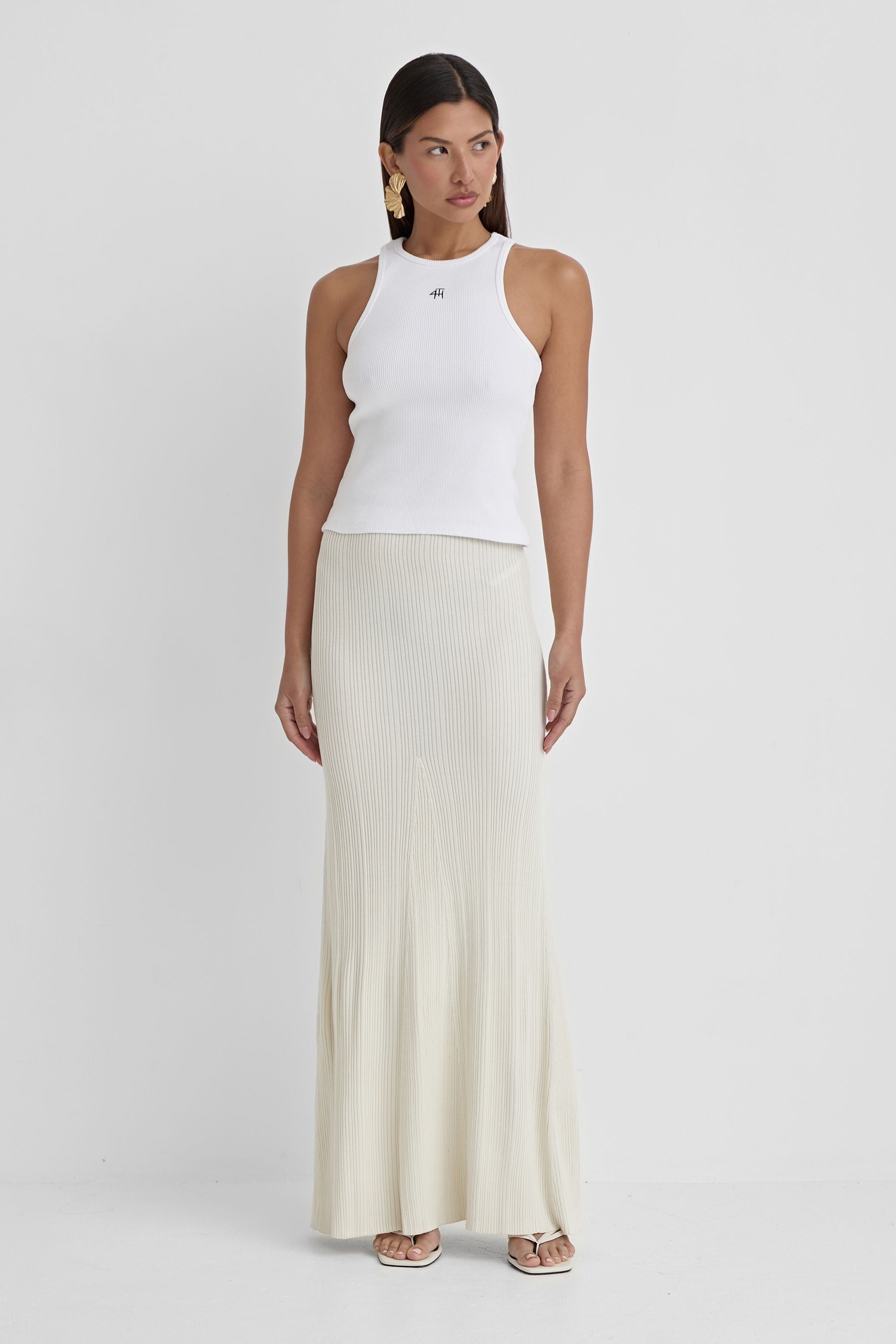 Rib knit maxi skirt hotsell