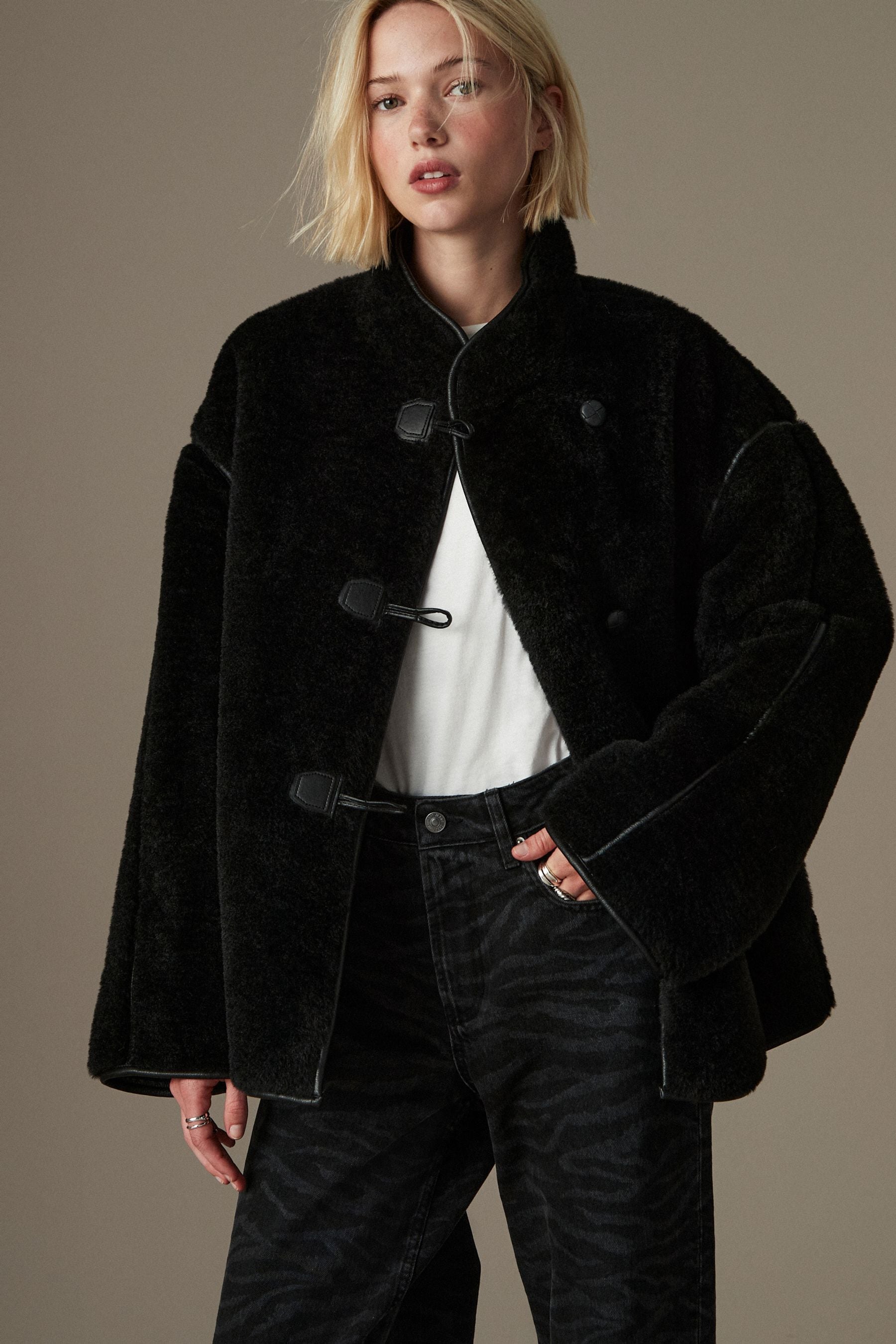 Fleece duffle coat outlet