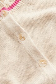 Boden Cream Crochet Frill Detail Cardigan - Image 6 of 6