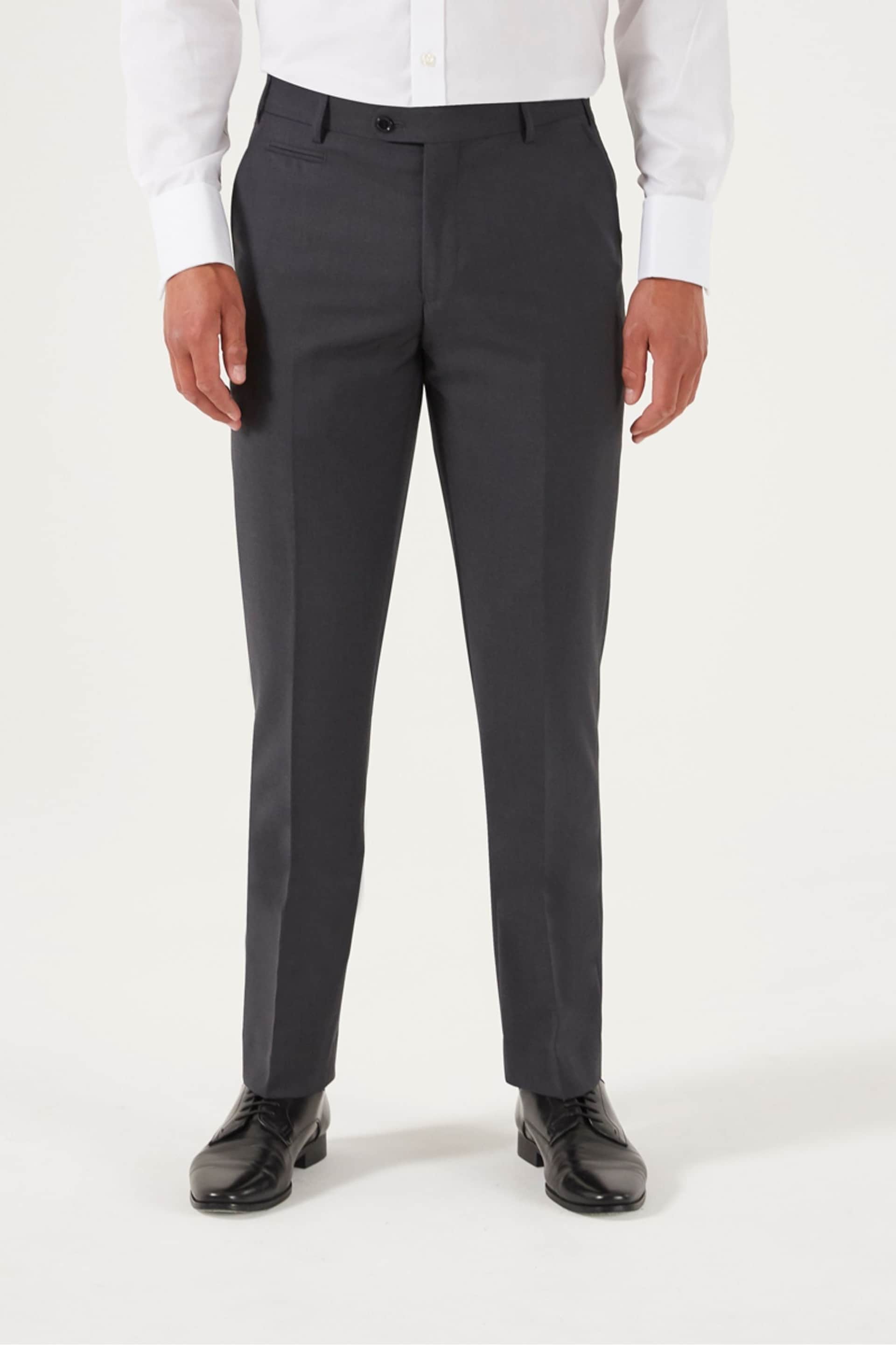Skopes Tailored Fit Grey Madrid Charcoal Suit Trousers - Image 1 of 4