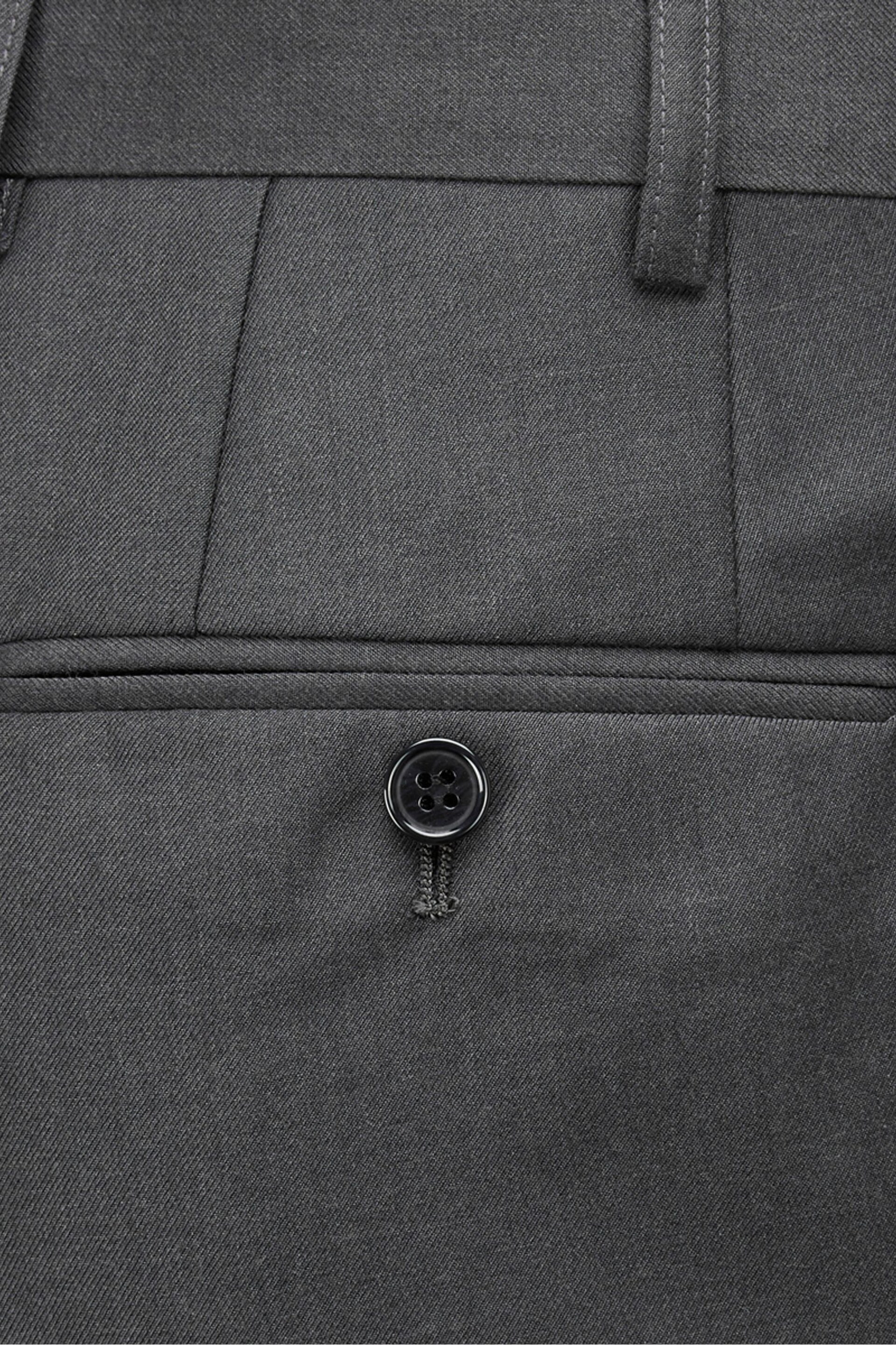 Skopes Tailored Fit Grey Madrid Charcoal Suit Trousers - Image 4 of 4